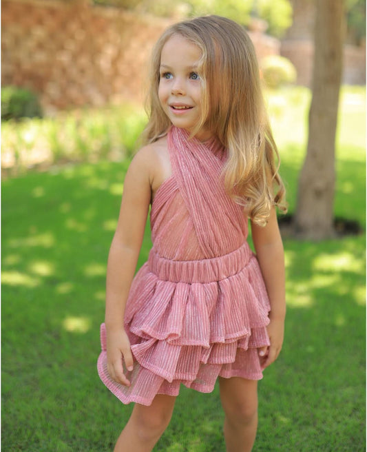 “The Shimmery Ruffled Dress”