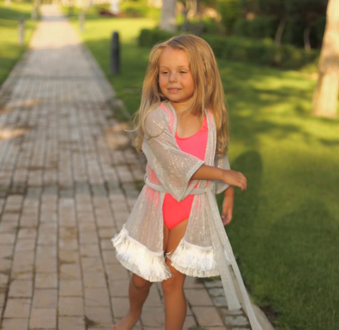 “The Shimmery Beach Kimono”