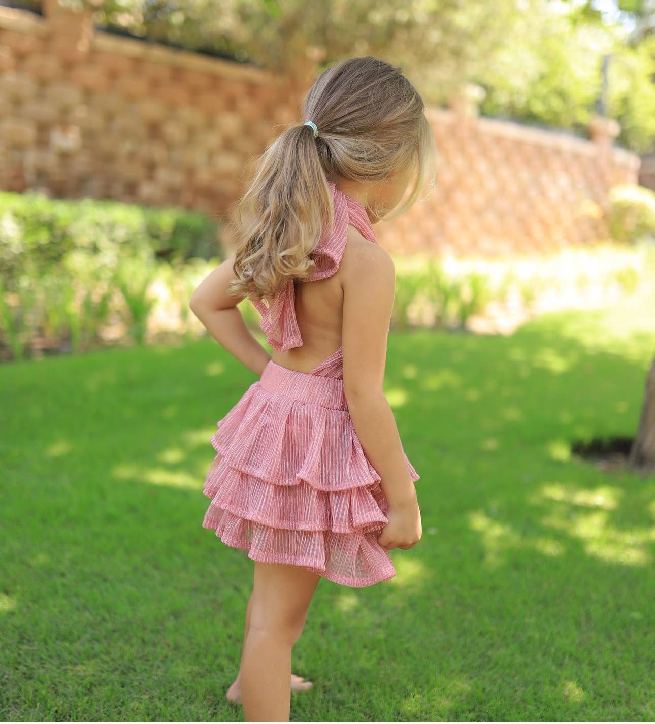 “The Shimmery Ruffled Dress”