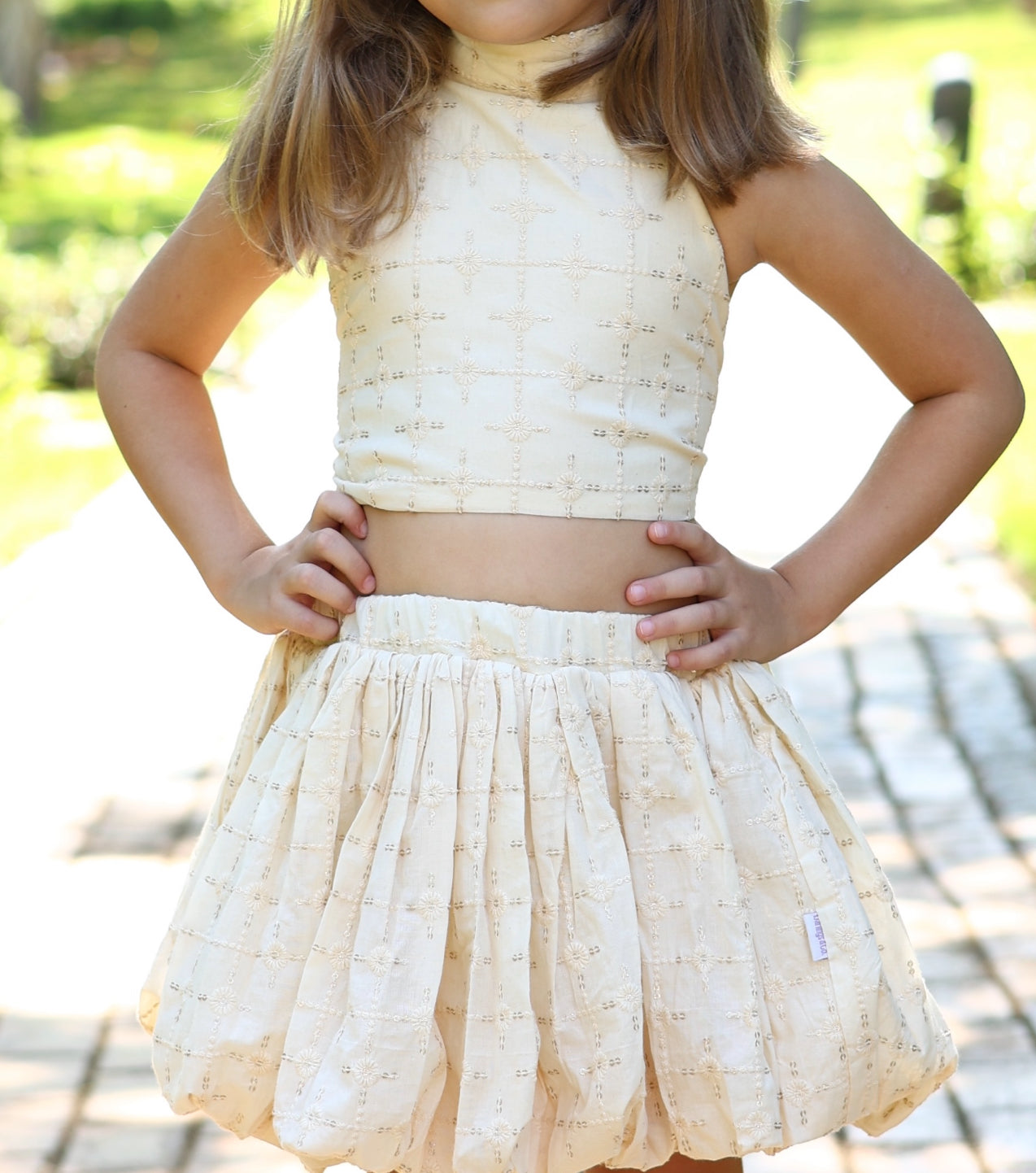 “The Golden Shimmery Puffy Set”