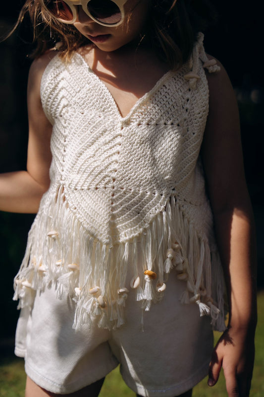 “The Handmade Seashell Threads Top”