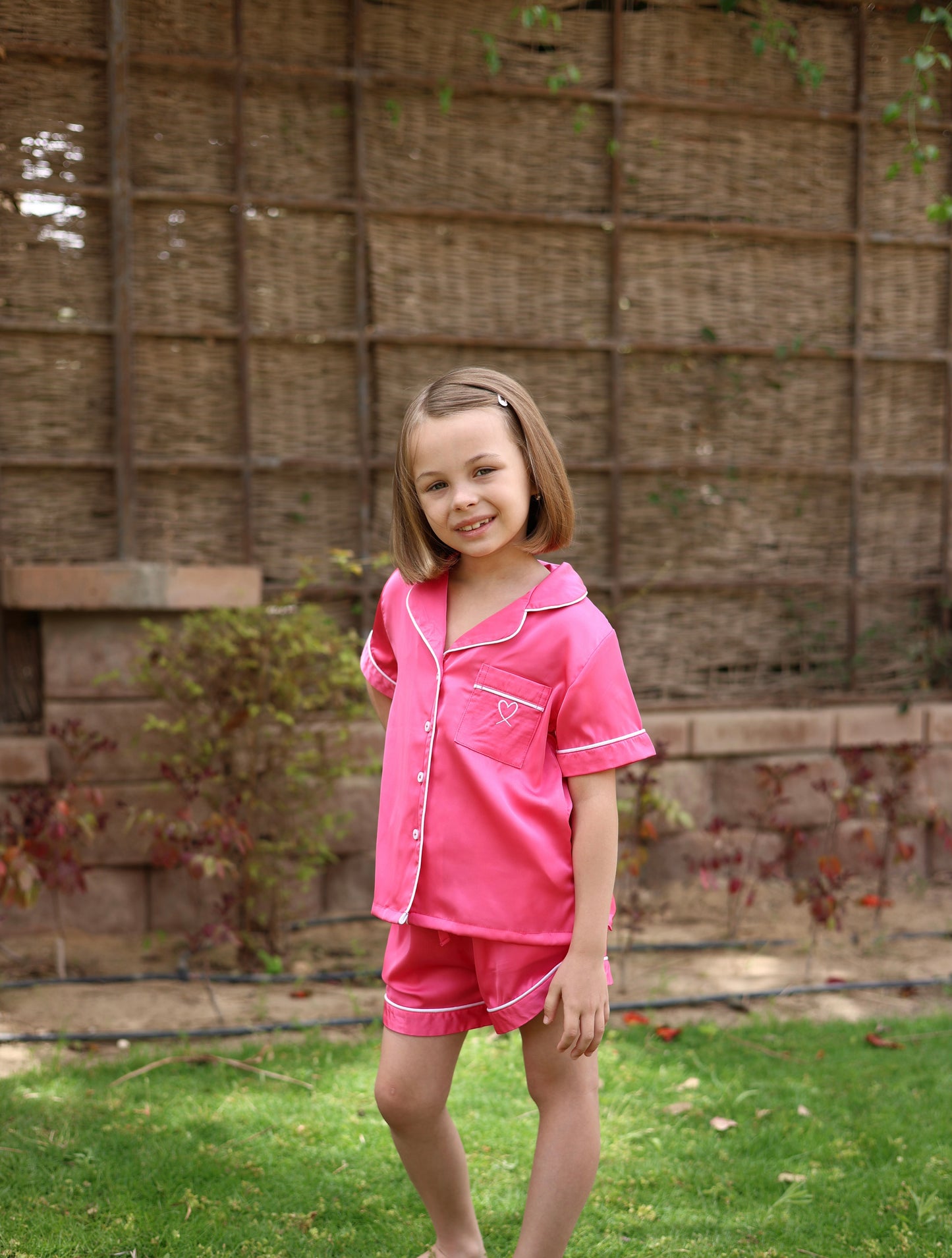 The Hot Pink Silk Pjama (Includes Scrunchie)