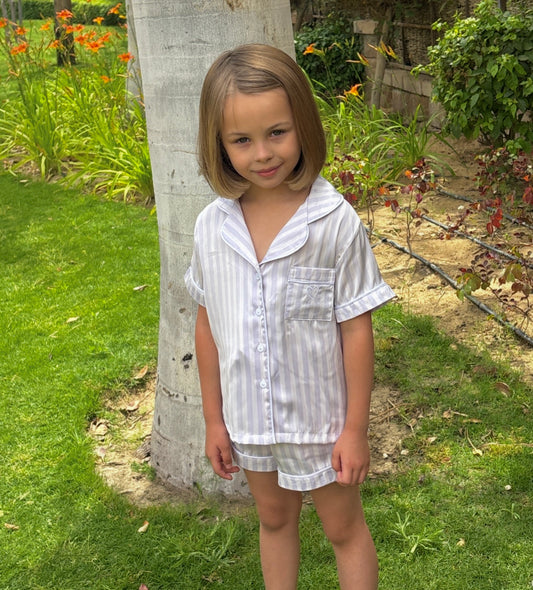 The Lilac Silk Pjama (with scrunchie)