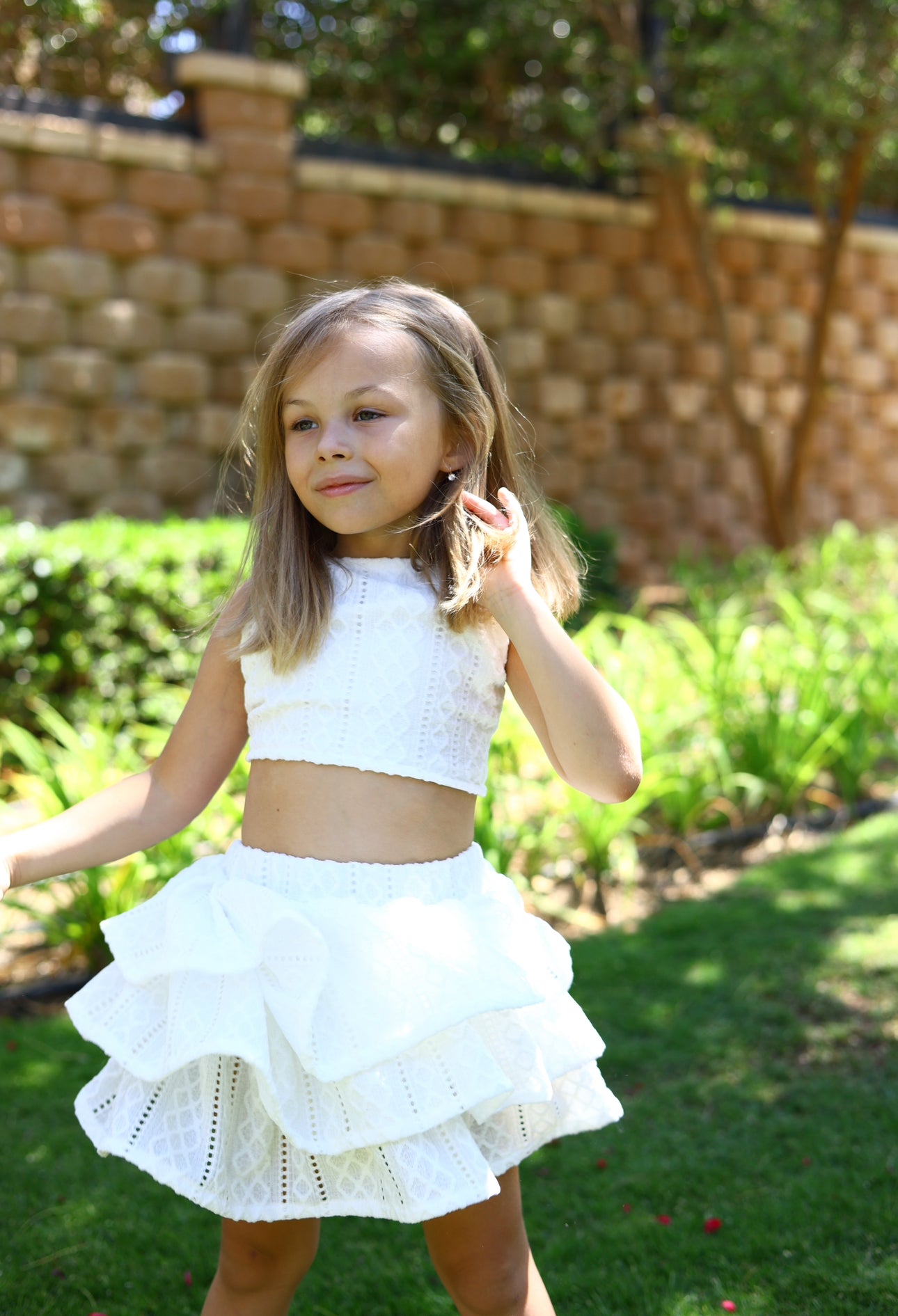 “The White Ruffled Set”