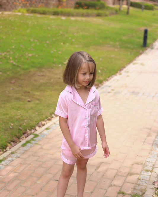 The Baby Pink Silk Pjama (Includes Scrunchie)