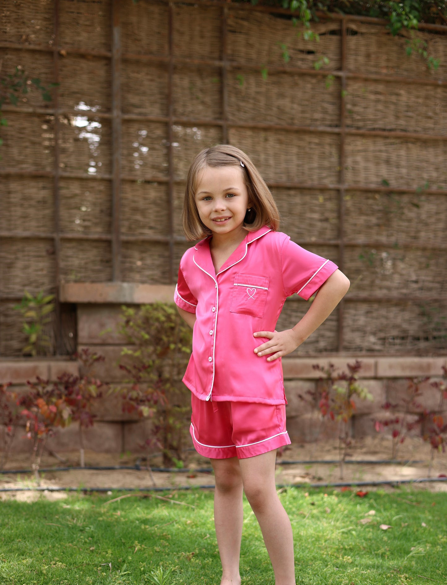 The Hot Pink Silk Pjama (Includes Scrunchie)