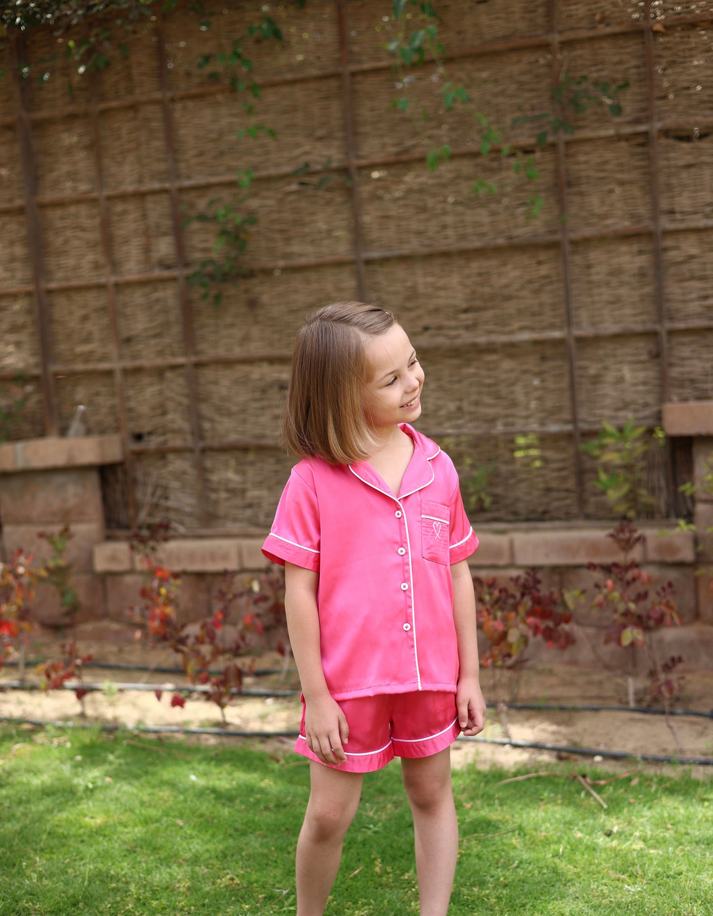 The Hot Pink Silk Pjama (Includes Scrunchie)