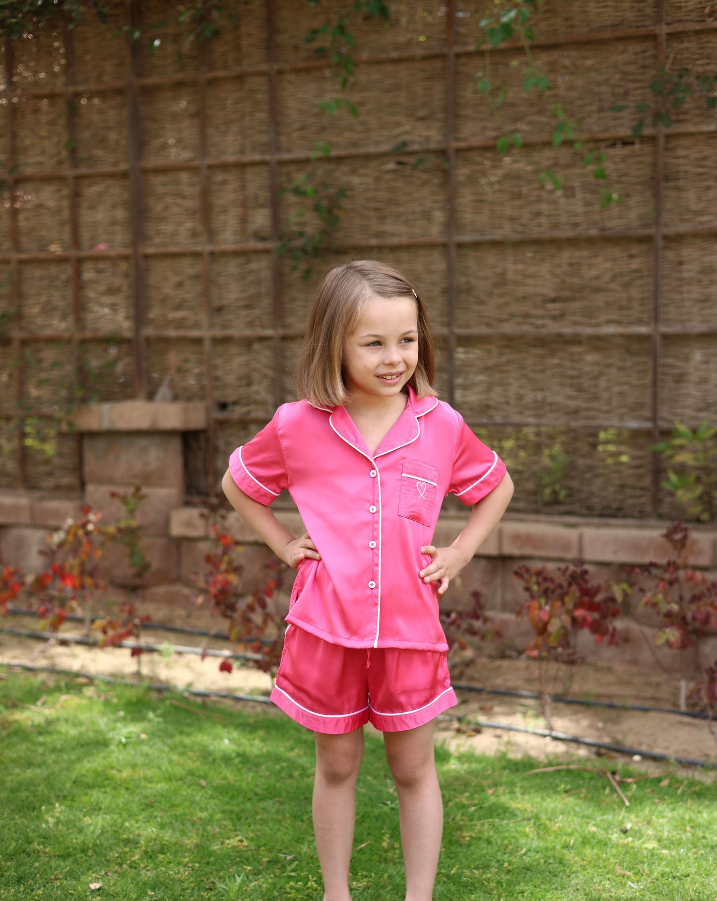 The Hot Pink Silk Pjama (Includes Scrunchie)