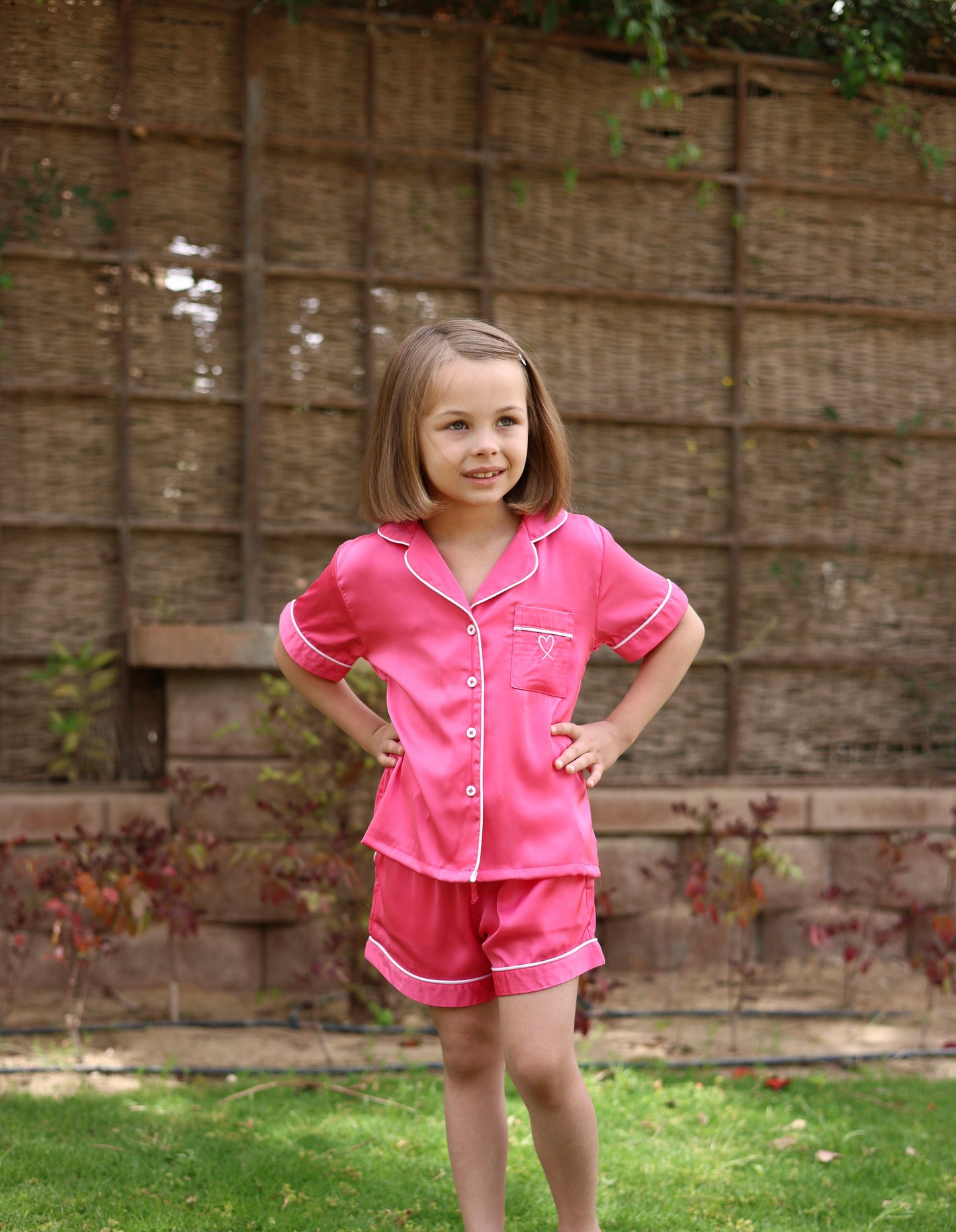 The Hot Pink Silk Pjama (Includes Scrunchie)
