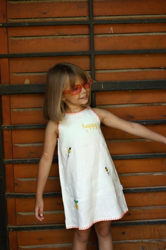 The Little Miss Sunshine Dress (100% Linen)  Darlings and Co X Dania Nouh