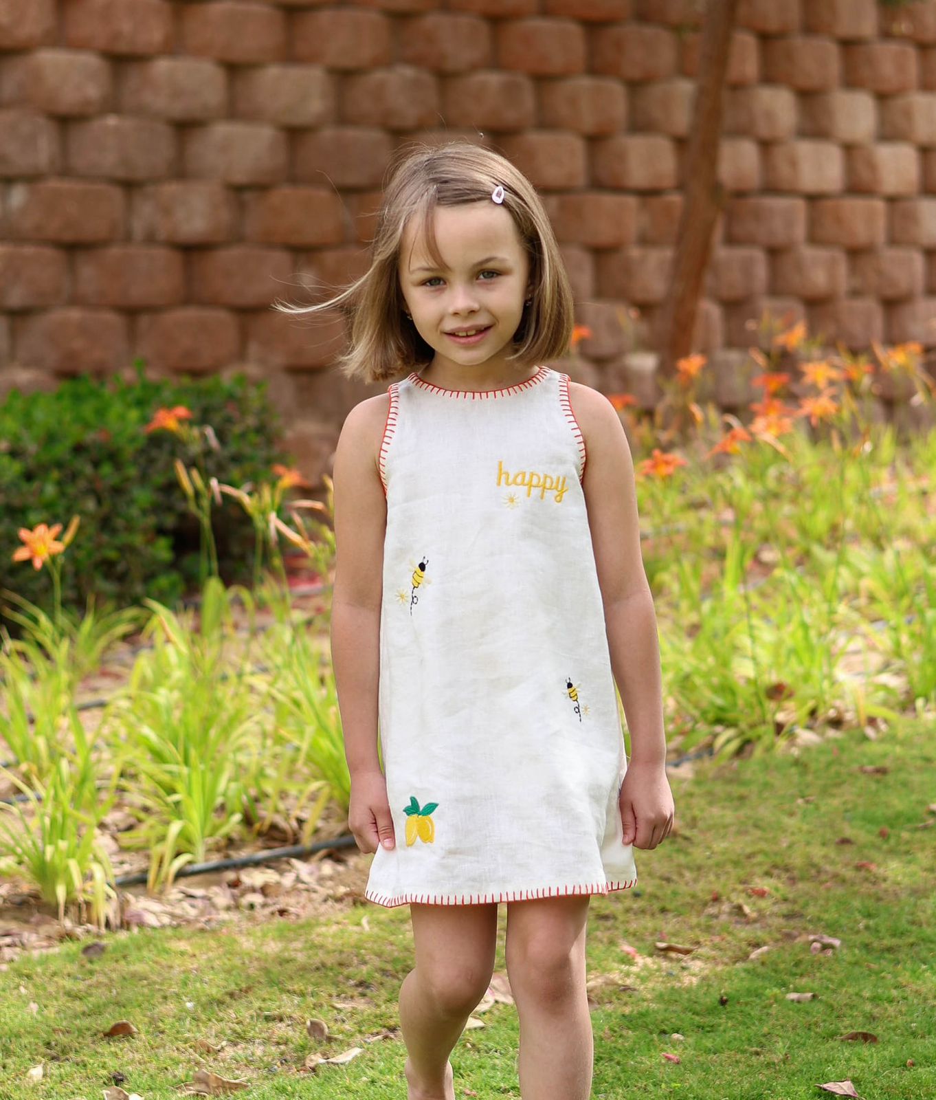 The Little Miss Sunshine Dress (100% Linen)  Darlings and Co X Dania Nouh