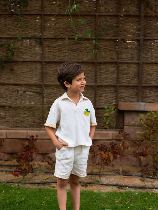 The Little Mr Sunshine  Set (100% Linen)  Darlings and Co.X Dania Nouh